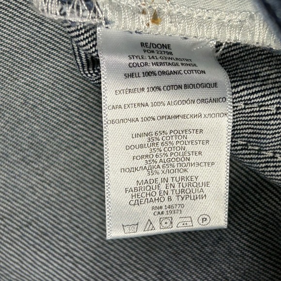 NEW Re/Done 70s Low Rise Straight Denim Jeans Womens 26 Heritage Rinse Casual - Picture 11 of 16